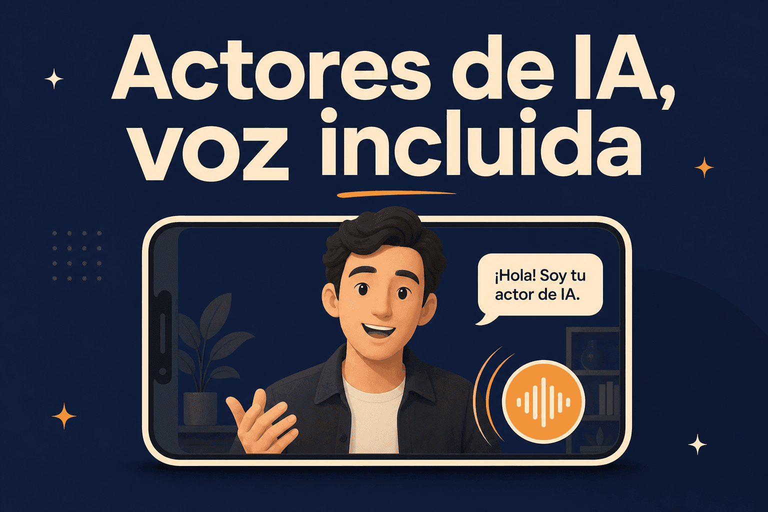 Elige tu actor de IA y genera tu anuncio