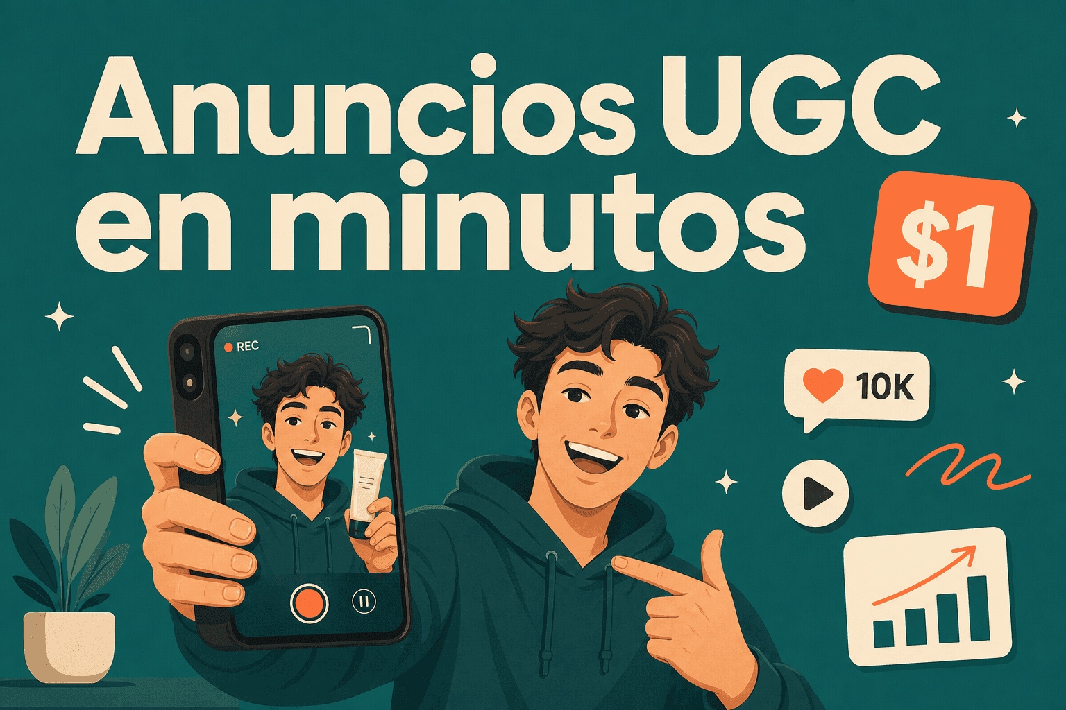 Anuncios UGC con IA en minutos