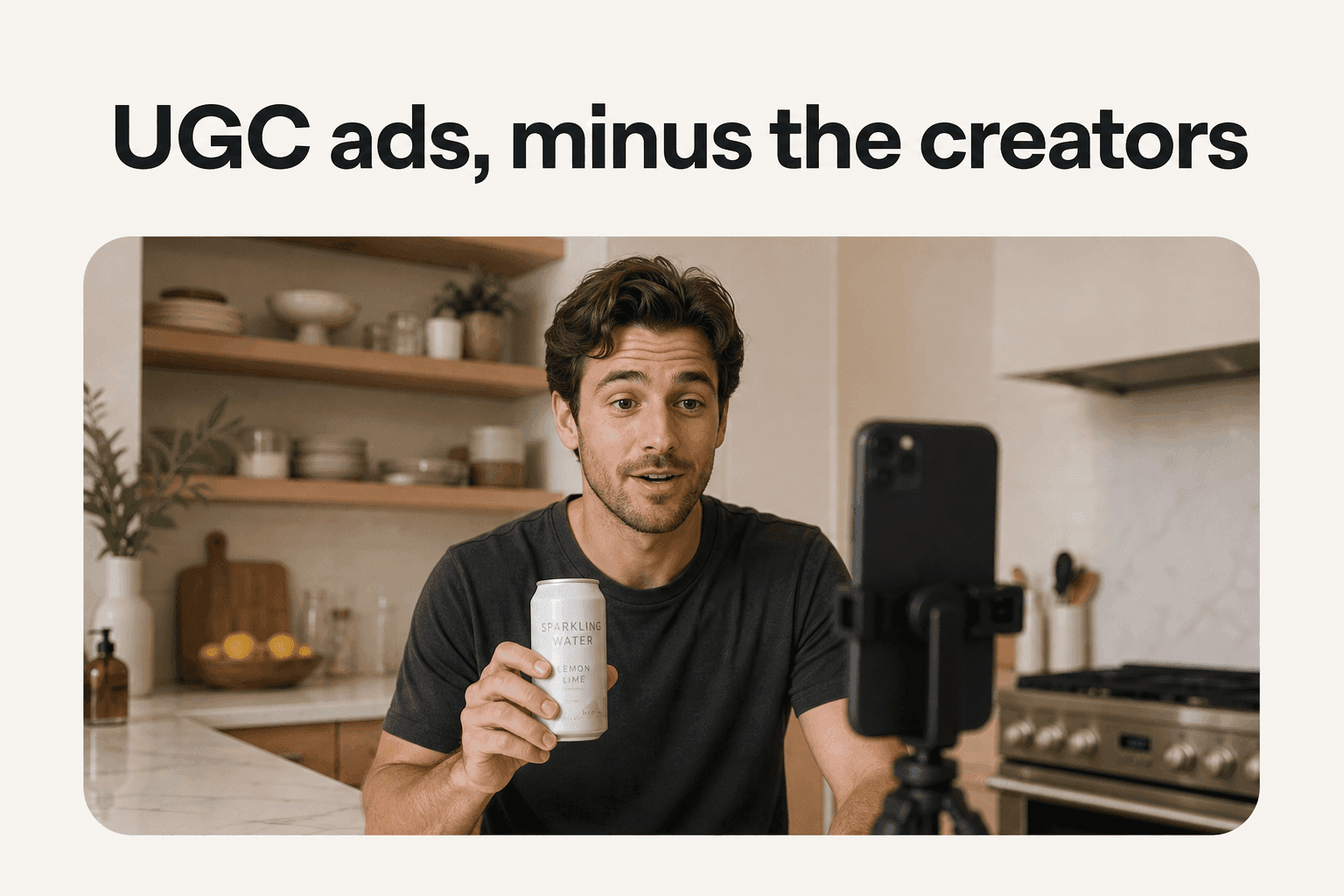 A UGC creator filming a product review without a film crew