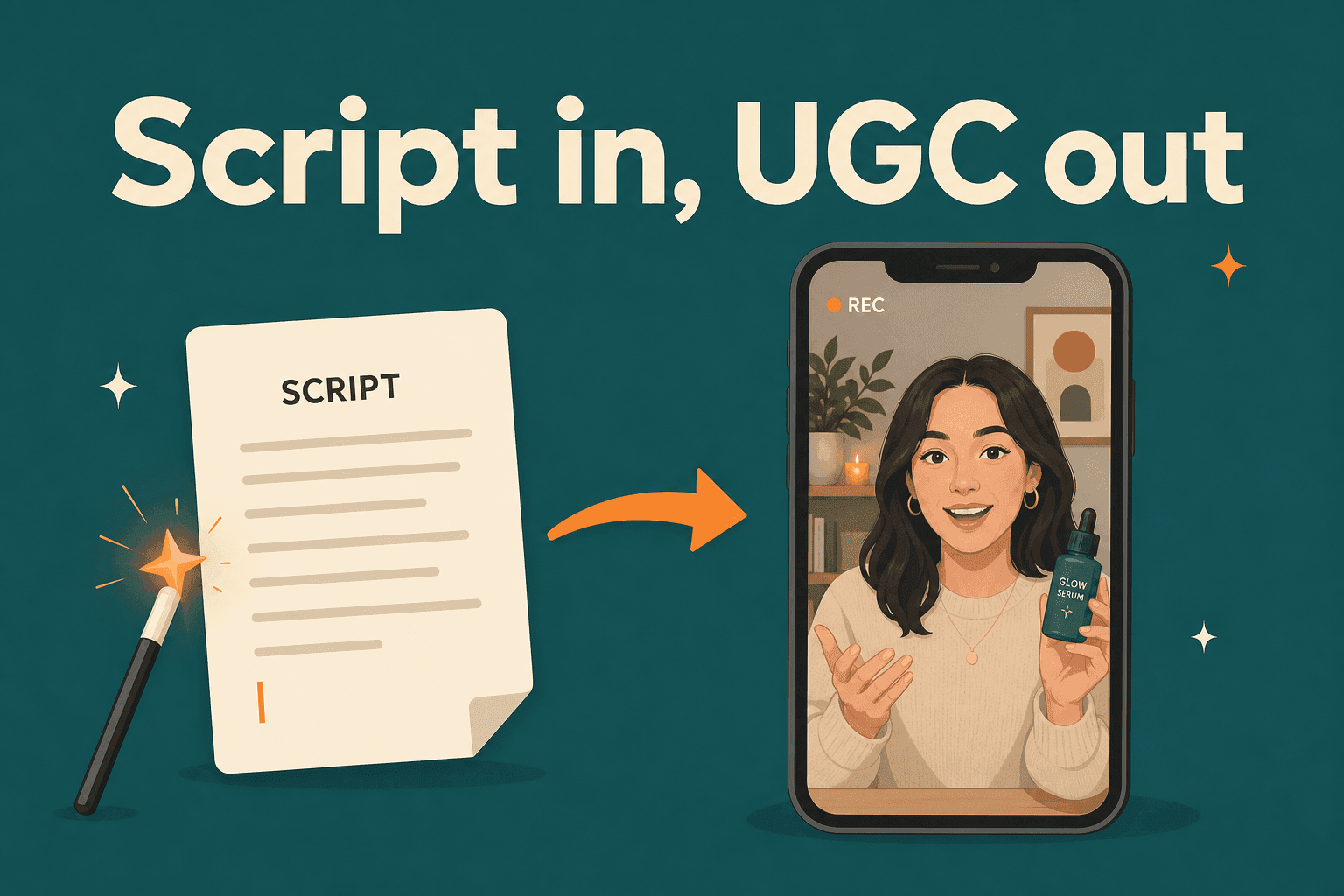 A UGC ad script with several different opening hooks lined up to test head to head